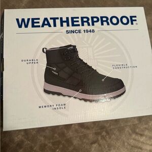 Weatherproof Black High-Top Boots